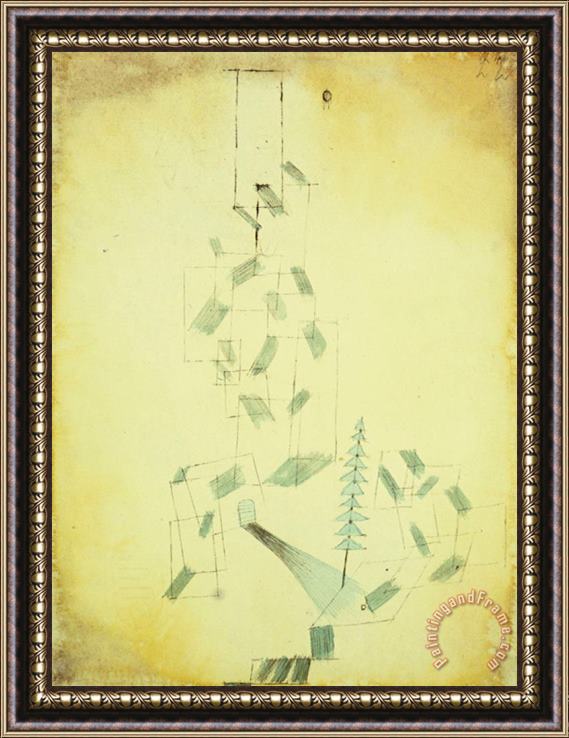 Paul Klee Bau Am Bach Framed Painting