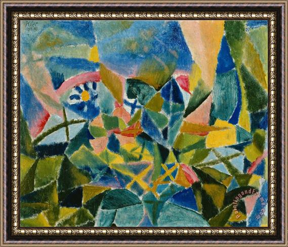 Paul Klee Flower Bed Framed Painting