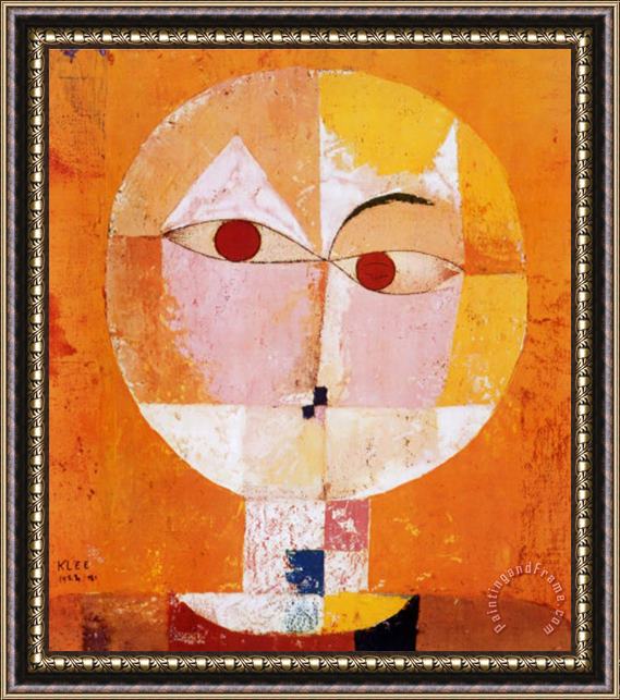 Paul Klee Head of Man Going Senile C 1922 Framed Painting