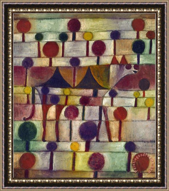 Paul Klee Kamel in Rhythmischer Baumlandschaft 1920 Framed Painting