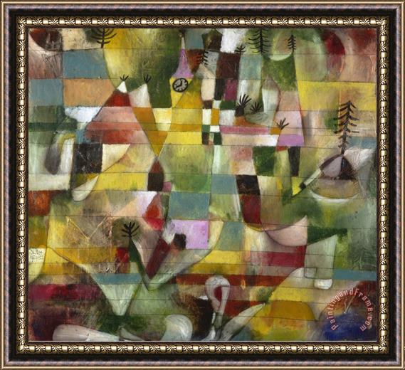 Paul Klee Landscape with Yellow Steeple 1920 Framed Painting
