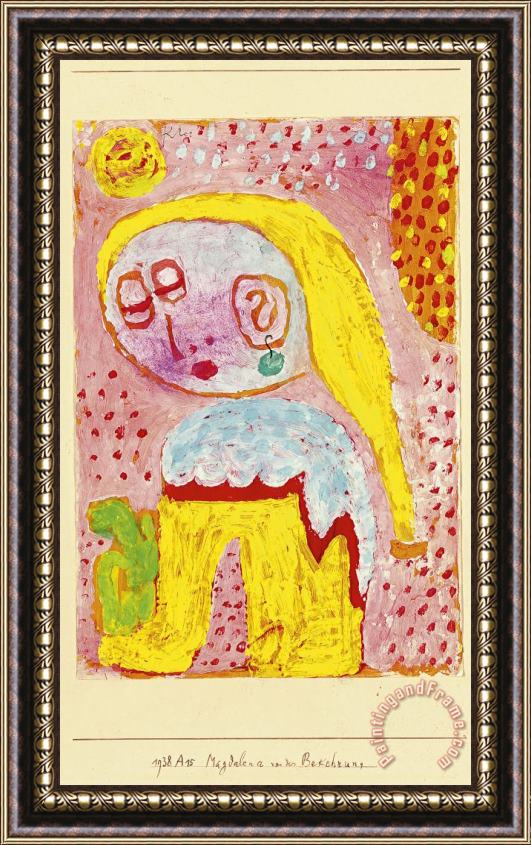 Paul Klee Magdalena Before The Conversion 1938 Framed Painting