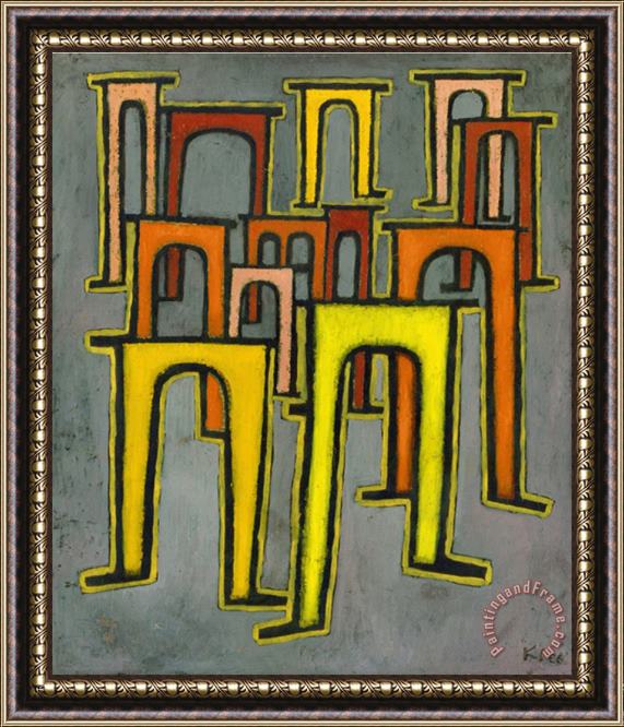 Paul Klee Revolution of The Viaduct 1937 Framed Print