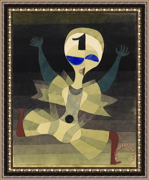 Paul Klee Runner at The Goal (laufer Am Ziel) Framed Painting