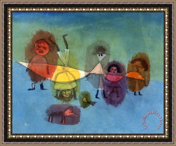 Paul Klee Small Children Kindergruppe Framed Print