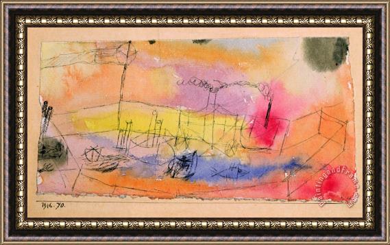 Paul Klee The Fish in The Harbour 1916 Framed Painting