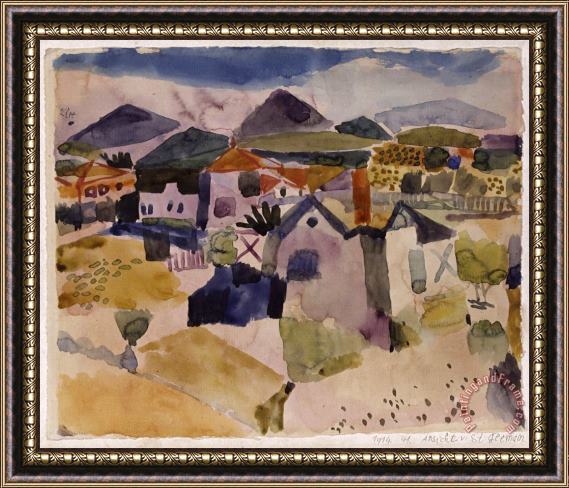 Paul Klee View of Saint Germain Framed Painting