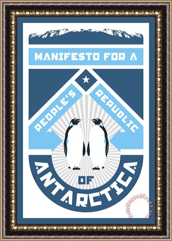 Paul Miller Manifesto for a People's Republic of Antarctica 3 Framed Print