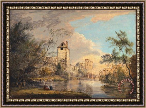 Paul Sandby An Unfinished View of The West Gate, Canterbury Framed Painting