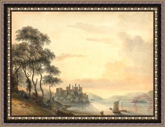 Paul Sandby Conway Castle Framed Painting