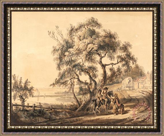 Paul Sandby The Gypsy Fortune Teller Framed Painting
