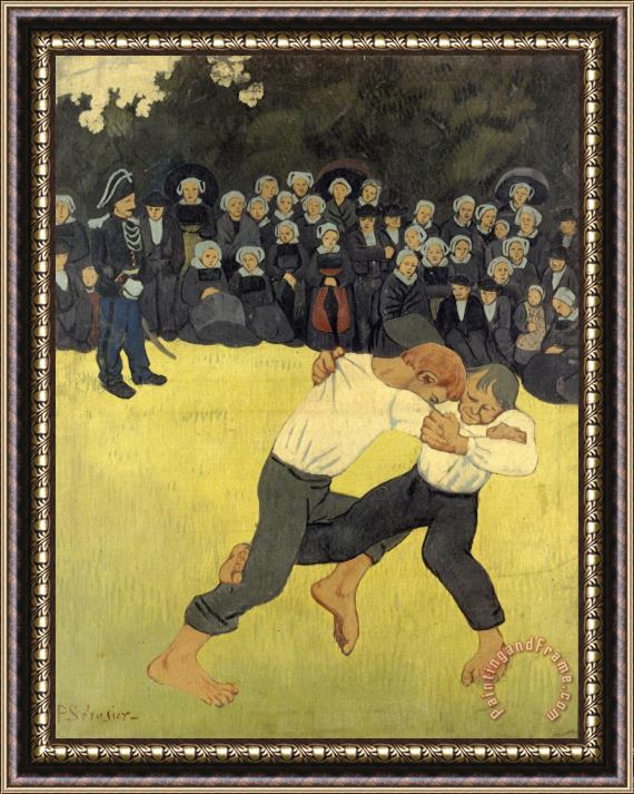 Paul Serusier Breton Wrestling Framed Painting