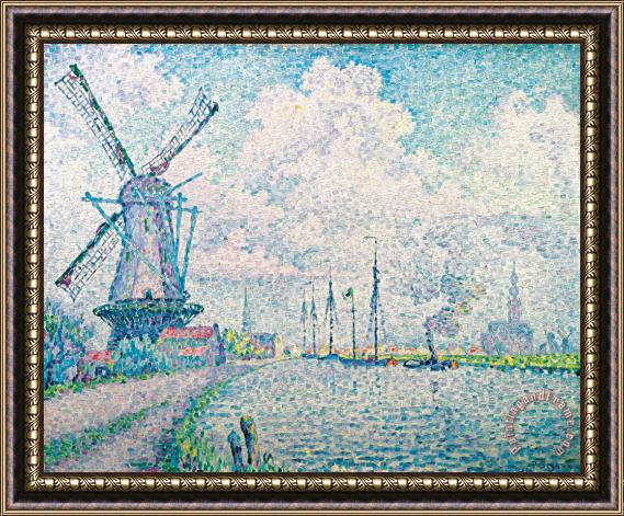 Paul Signac Canal of Overschie Framed Painting