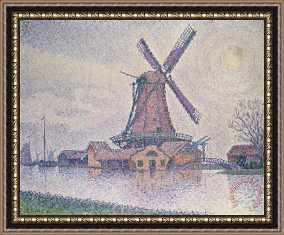 Paul Signac Edam Windmill Framed Painting