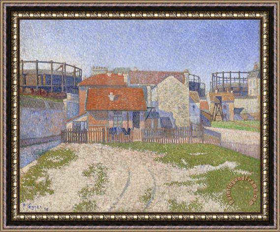 Paul Signac Gasometers at Clichy Framed Painting