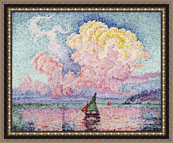 Paul Signac Pink Clouds, Antibes Framed Painting