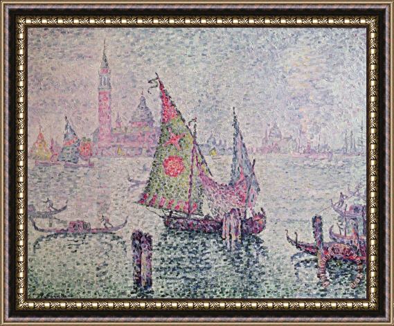 Paul Signac The Green Sail Framed Painting