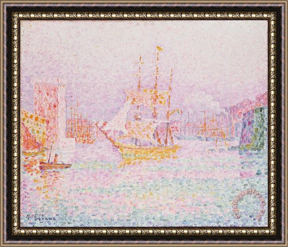 Paul Signac The Harbour at Marseilles Framed Print