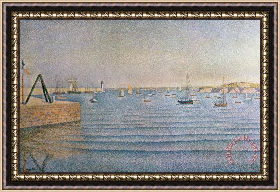 Paul Signac The Harbour at Portrieux Framed Painting
