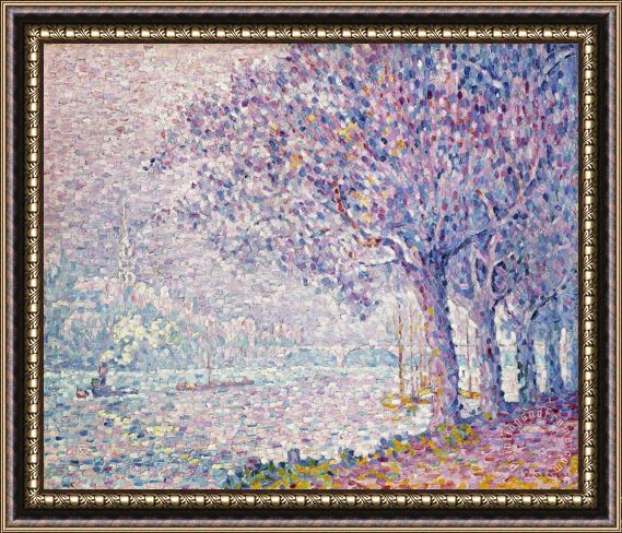Paul Signac The Seine at St. Cloud Framed Painting