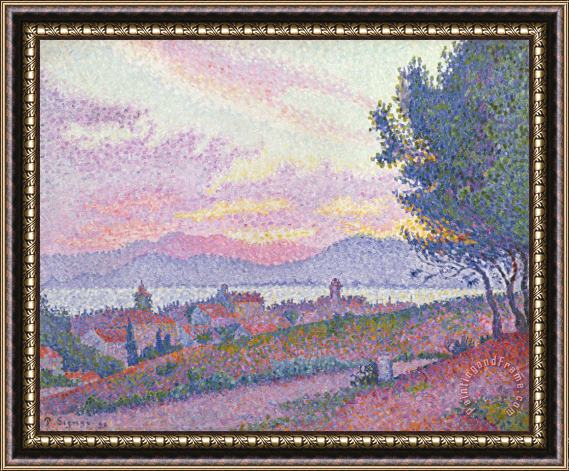 Paul Signac View Of Saint Tropez Framed Painting