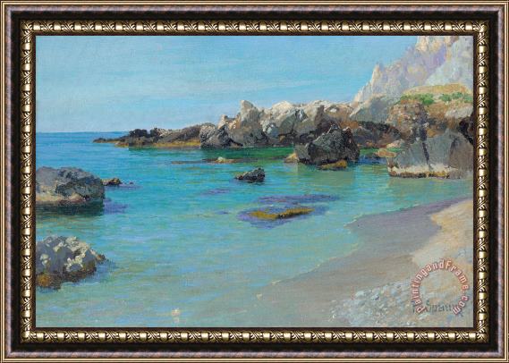 Paul von Spaun On the Capri Coast Framed Print