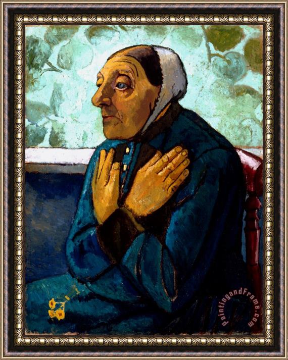 Paula Modersohn-Becker Old Peasant Woman Framed Painting