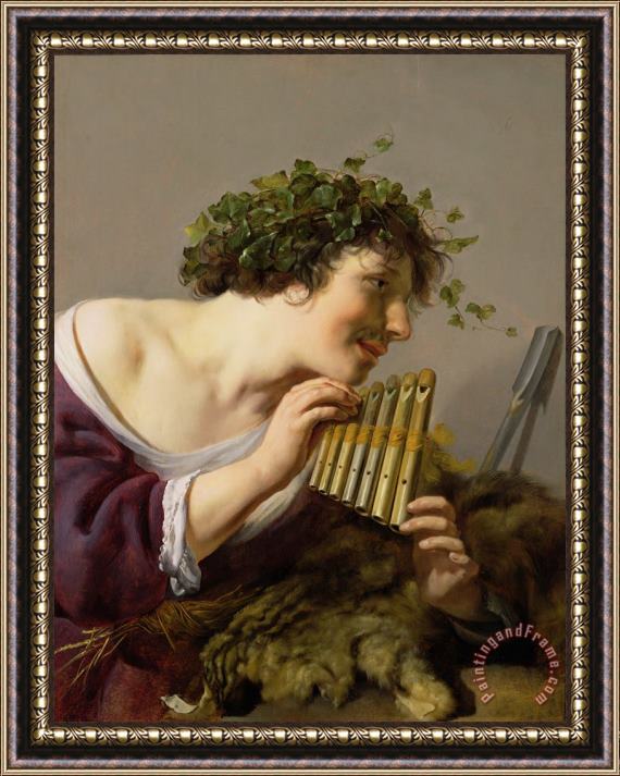 Paulus Moreelse Pan Playing His Pipes Framed Print