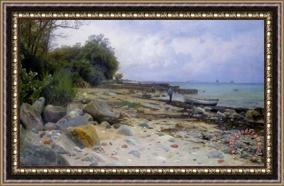 Peder Mork Monsted Looking Out to Sea Framed Print