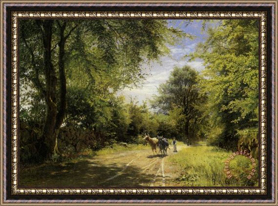 Peder Mork Monsted The Young Cowherd Framed Painting
