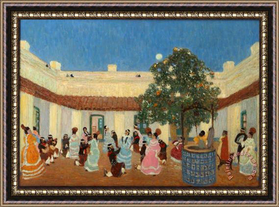 Pedro Figari Patio Framed Painting