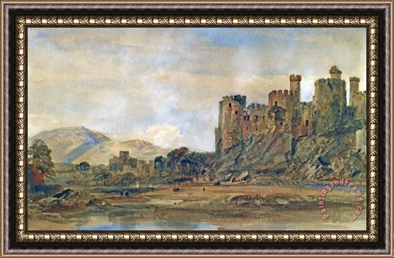 Peter de Wint Conway Castle Framed Painting