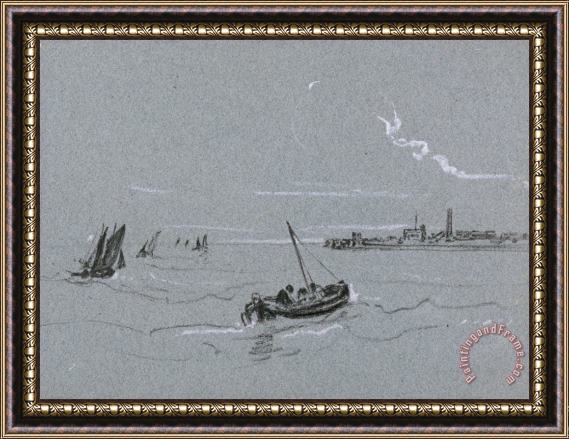 Peter de Wint Sea Study Framed Painting