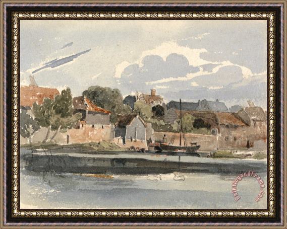 Peter de Wint View of The Thames at Kingston Framed Painting
