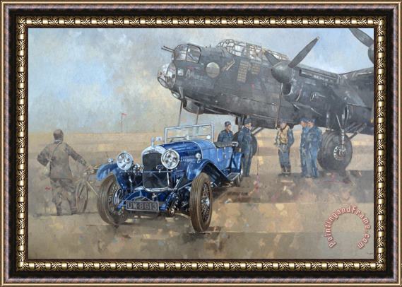 Peter Miller Able Mable and the Blue Lagonda Framed Painting