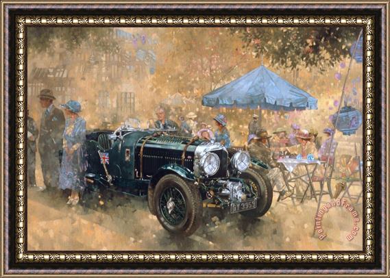 Peter Miller Garden party with the Bentley Framed Painting