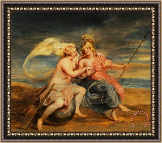 Peter Paul Rubens Alegoria De La Fortuna Y La Virtud Framed Painting