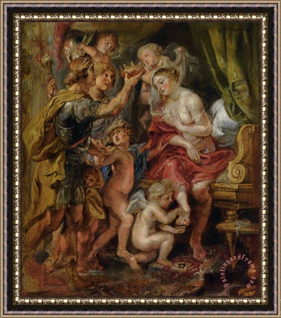 Peter Paul Rubens Alexander And Roxana Framed Painting