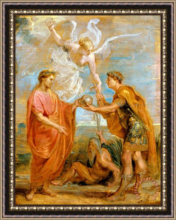 Peter Paul Rubens Constantius Appoints Constantine As His Successor Framed Painting