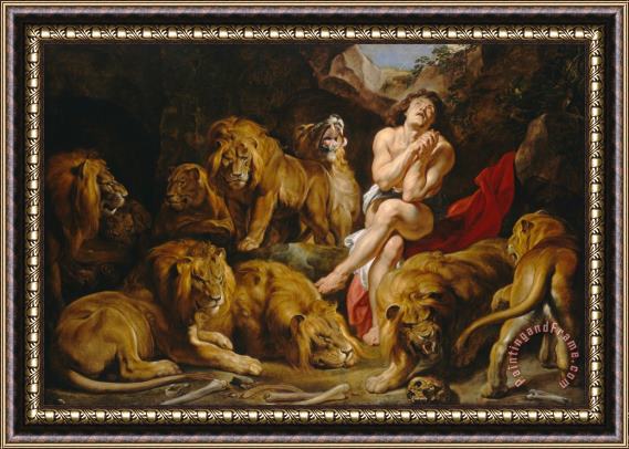 Peter Paul Rubens Daniel in The Lions' Den Framed Print