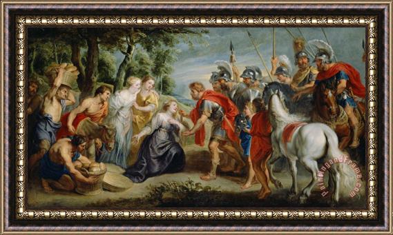 Peter Paul Rubens David Meeting Abigail Framed Painting