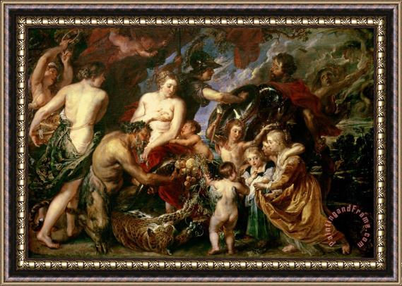 Peter Paul Rubens Minerva Protects Pax From Mars (peace And War), 1629 30 Framed Print