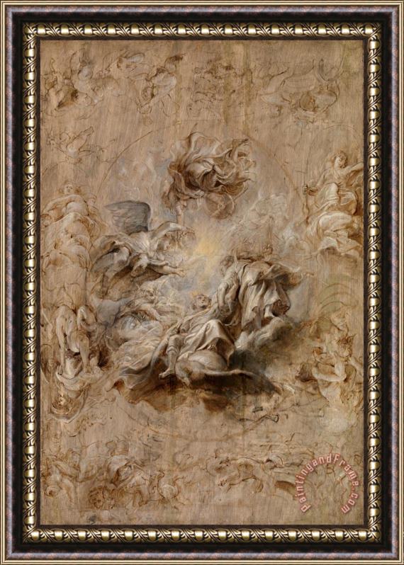 Peter Paul Rubens Multiple Sketch for The Banqueting House Ceiling Framed Print
