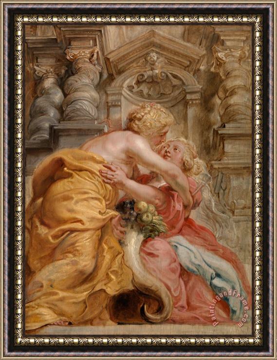 Peter Paul Rubens Peace Embracing Plenty Framed Painting