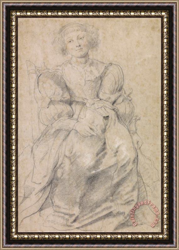 Peter Paul Rubens Portrait of Helene Fourment Framed Painting