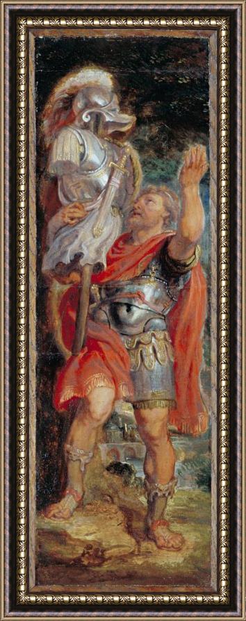 Peter Paul Rubens Romulus Setting Up a Trophy Framed Print