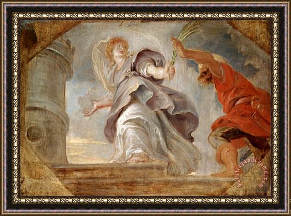Peter Paul Rubens Saint Barbara Fleeing From Her Father Framed Print