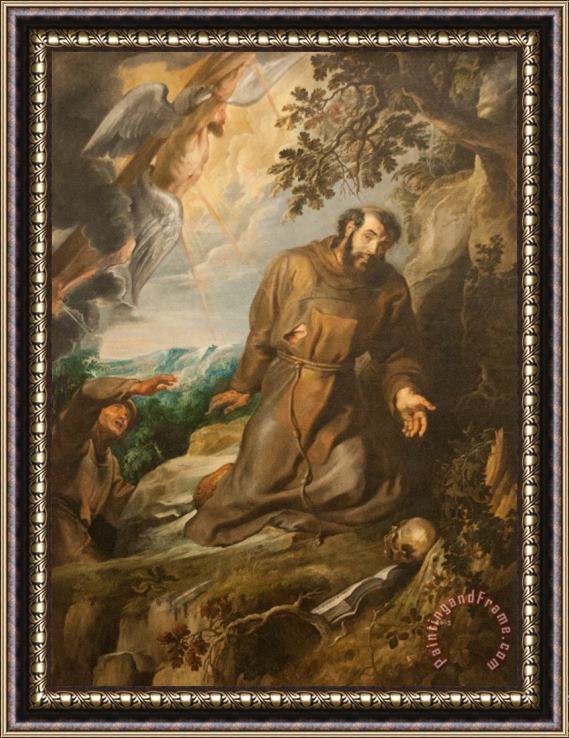 Peter Paul Rubens St. Francis Of Assisi Receiving The Stigmata Framed Painting