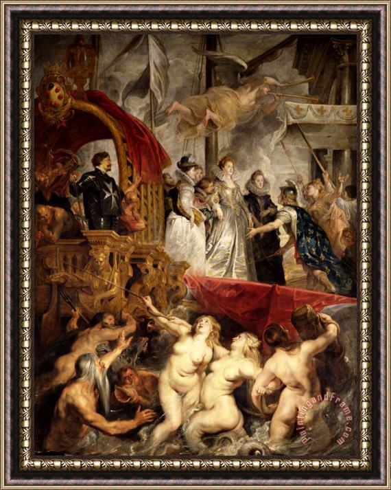 Peter Paul Rubens The Arrival of Marie De Medici in Marseilles, 3rd November 1600 Framed Painting