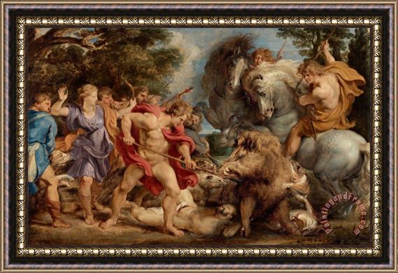 Peter Paul Rubens The Calydonian Boar Hunt Framed Print